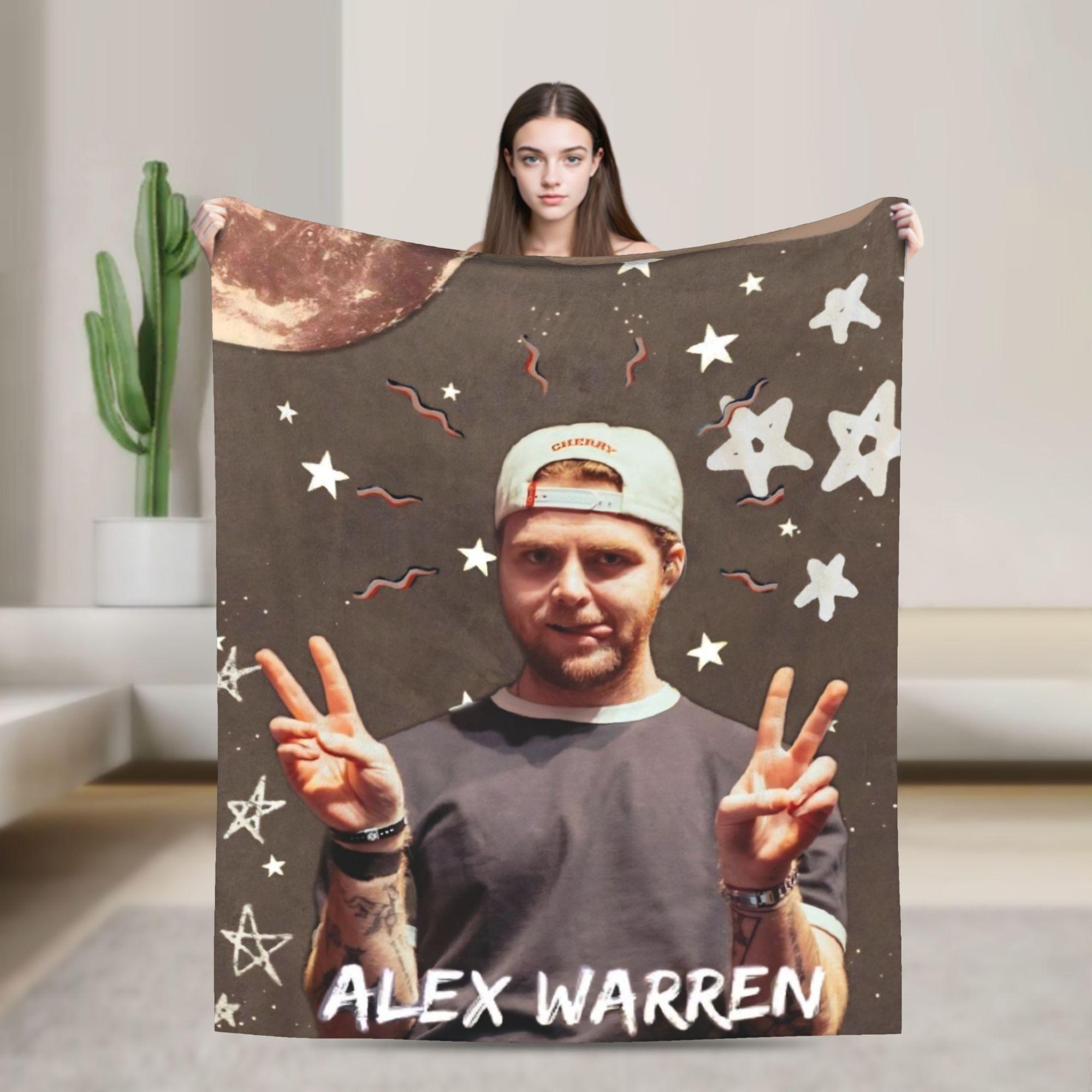 

Винтажное одеяло Alex Warren 2025 Качественное Теплое Мягкое Постельное белье Пледы Зимнее Декоративное Наружная Печать Покрывало 30x40in