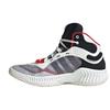 Pro Bounce Ns Chaussures de Basket Montantes Mi-Hautes Amortissantes et Durables Unisexe Chaussures de Basket Blanc Rouge JH8078