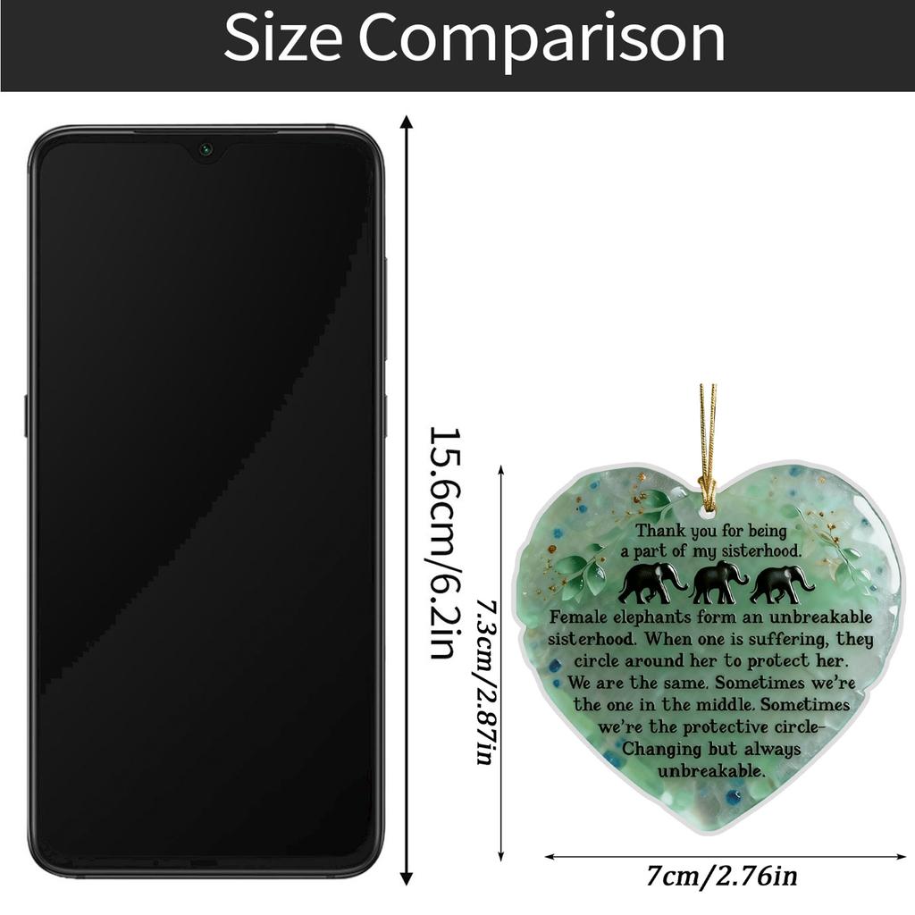 2d Acrylic Heart Shaped Sea Glass Friendship Decor,Friendship Heart Keepsake,Friendship Heart Ornament For Tree Hanging Ornaments,