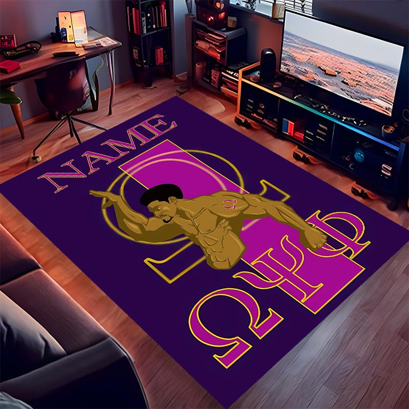 Custom personalization Omega Psi Phi Print Area Rug - Soft, Washable Non-Slip Indoor Mat,Living Room,Home&Office Decorative Rug