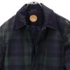 COMMONPEOPLE Wool Blend Check Pattern Coat S Navy X Green Men's Used
