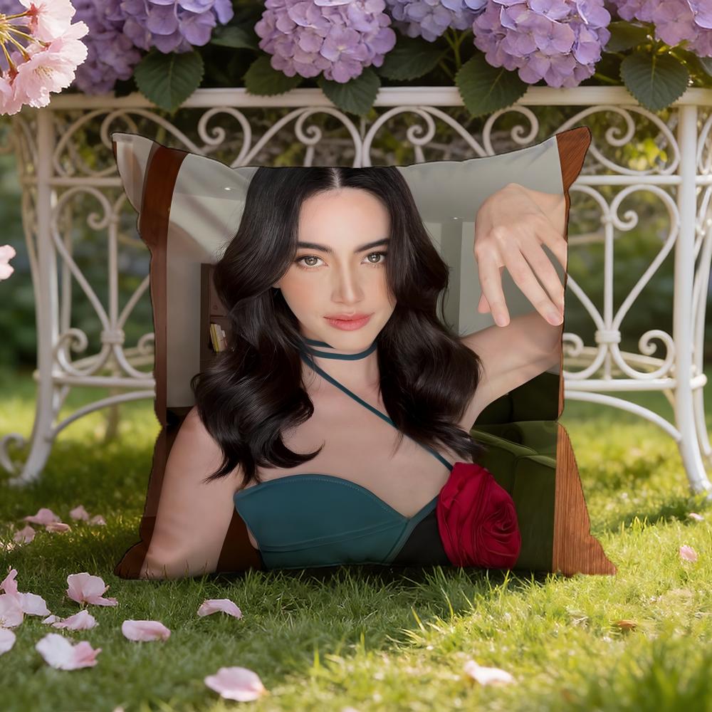 Thai actress D-Davika Hoorne Cushion Cover Home & Car Dual-Scene Pillow Cover: Reversible for Premium Comfort