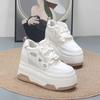 Fashion 10CM Cow Suede Genuine Leather Platform Wedge Skate Boarding High Brand Heels Casual Women Vulcanized Shoes Summer Shoes