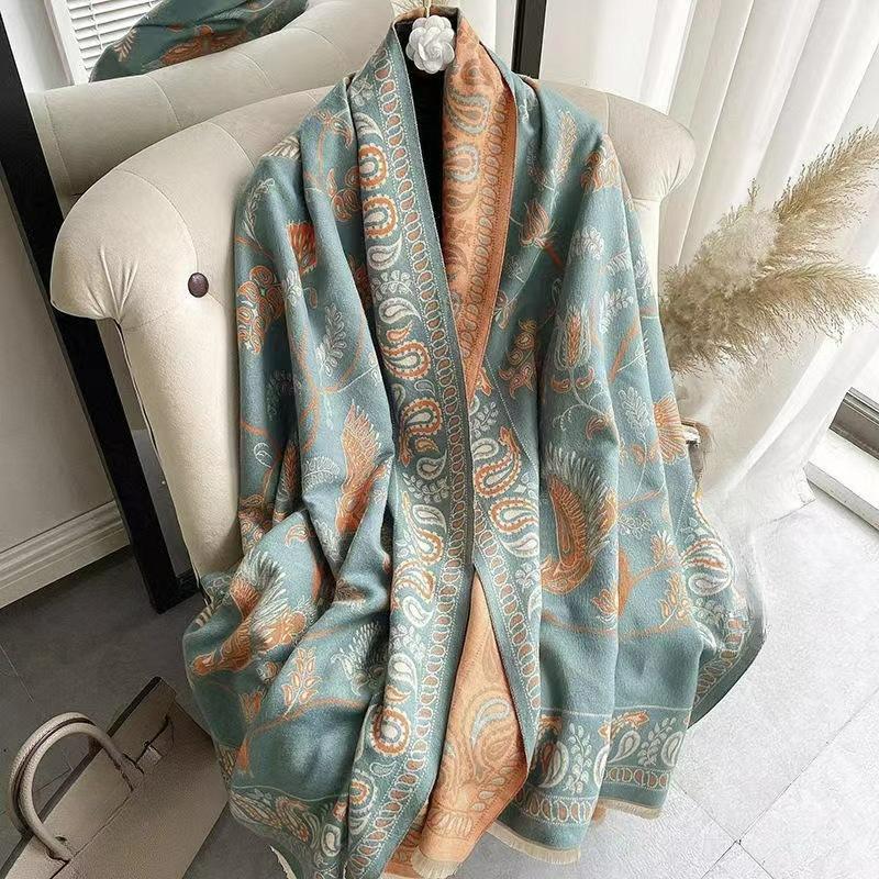 Air-conditioned Room Scarf Female Summer Office Imitation Cashmere Blanket To Keep Warm with Shawl