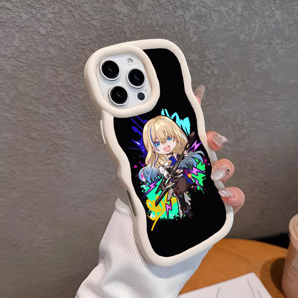 HSR Serval Wavy Edge TPU Mobile Phone Case for iPhone 17 16 15 14 13 12 11 Air Pro Max Plus Colorful Cover