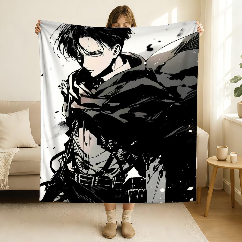 Anime Attack on Titan Levi Ackerman Blanket Soft and Skin Friendly For Couch Bed Napping Bedspread All Seasons Comforter
