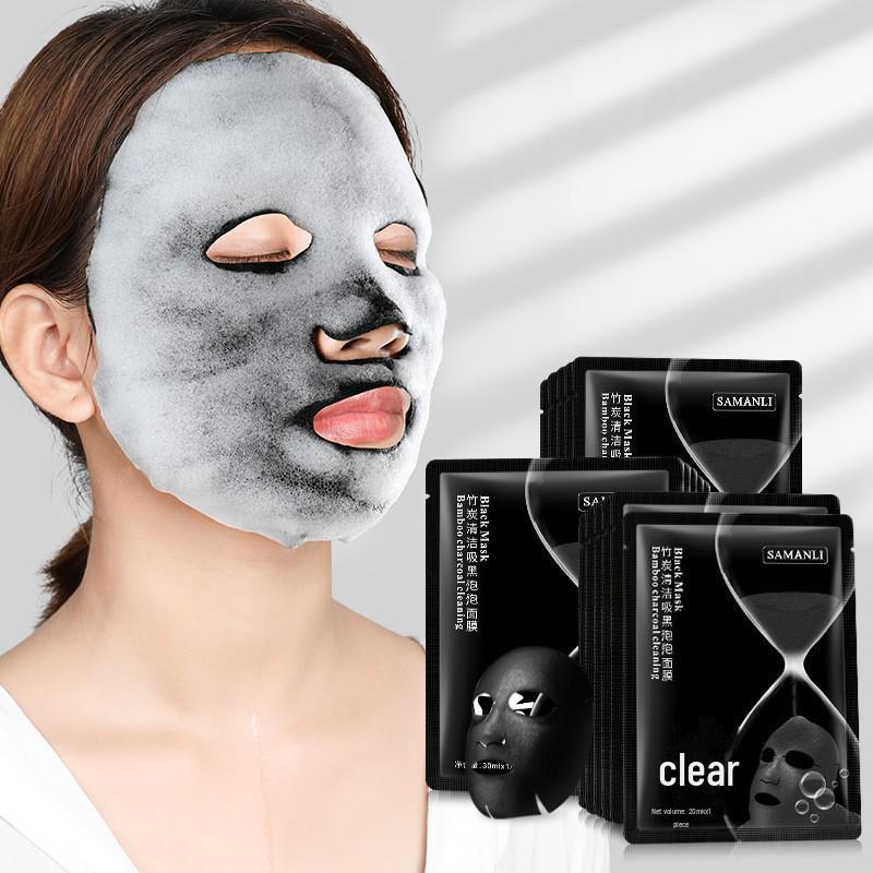 Samarelle Bamboo Charcoal Black Bubble Mask 30ml - Hydrating & Moisturizing for Clear Skin