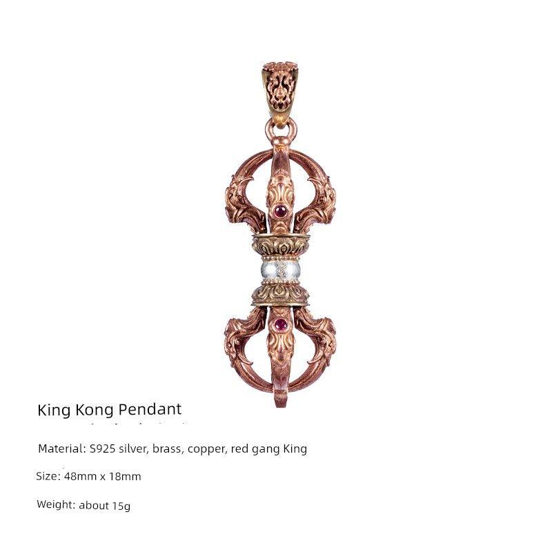 

Zhuo Jiang Du Xin Original Retro Ethnic Style Vajra Vajra Pendant [copperplate]]
