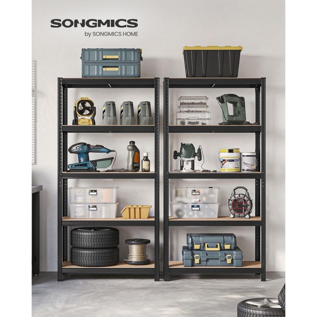 5-poziomowe regały, zestaw 2 stalowych regałów do prze