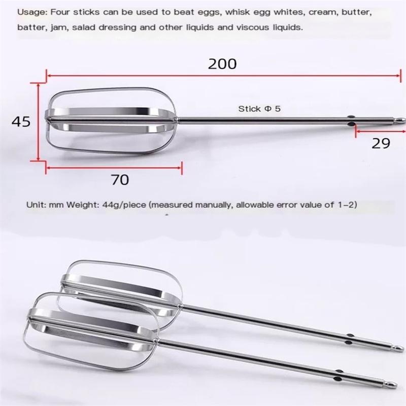 2PCS for Philips HR3700 electric whisk mixer bar 12 line / four line bar stainless steel beating head accessories