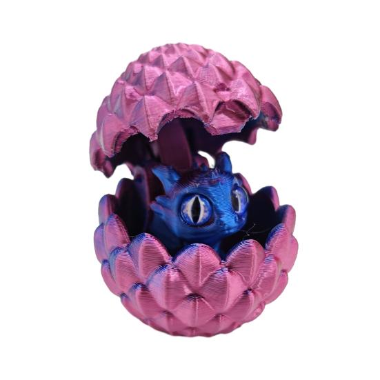 

3D-печатное украшение в виде яйца дракона, яркий цвет, маленький размер, игрушка для снятия стресса, очаровательная мультяшная статуэтка дракона