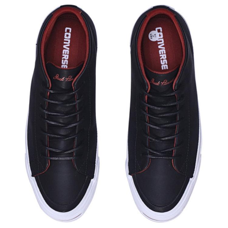Converse Jack Purcell Comfortable Versatile Non-Slip Shock Absorbing Wear-Resistant Mid-Top Skate Shoes Unisex Sneakers Black 160202C