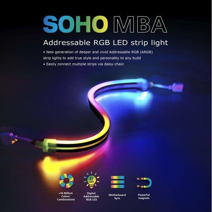 Bande LED - SOHO - MBA ARGB - 27 LED - Installation Facile - Éclairage Personnalisable