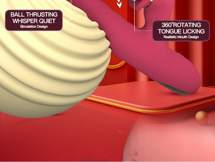 R420 Telescopic Vibrating Female Masturbator with Rotating Beads and Massage Wand