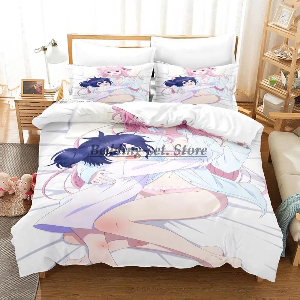 Happy Sugar Life Povlečení Jednolůžko Twin Plné Královské Královské Velikosti Postelová Sada Pro Dospělé Dětský Pokoj Sada Povlaků na Peřinu Anime Prostěradlo