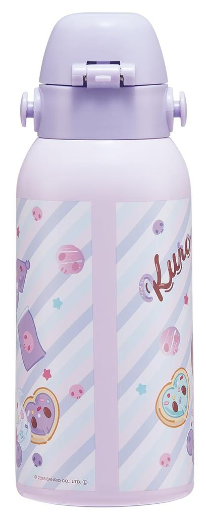 Skater Wasser Sanrio Kuromi Ausgefallene Snacks für Edelstahl Sport Kinderflasche, 600ml, & Süßigkeiten, Mädchen, Isoliert, Stahl, Leicht, Flasche, STCH6-A