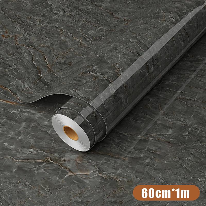 Self Adhesive Marble Grain Contact Paper Waterproof Oil Proof Stain Resistant Easy Clean for Kitchen Countertop Bathroom Renovation