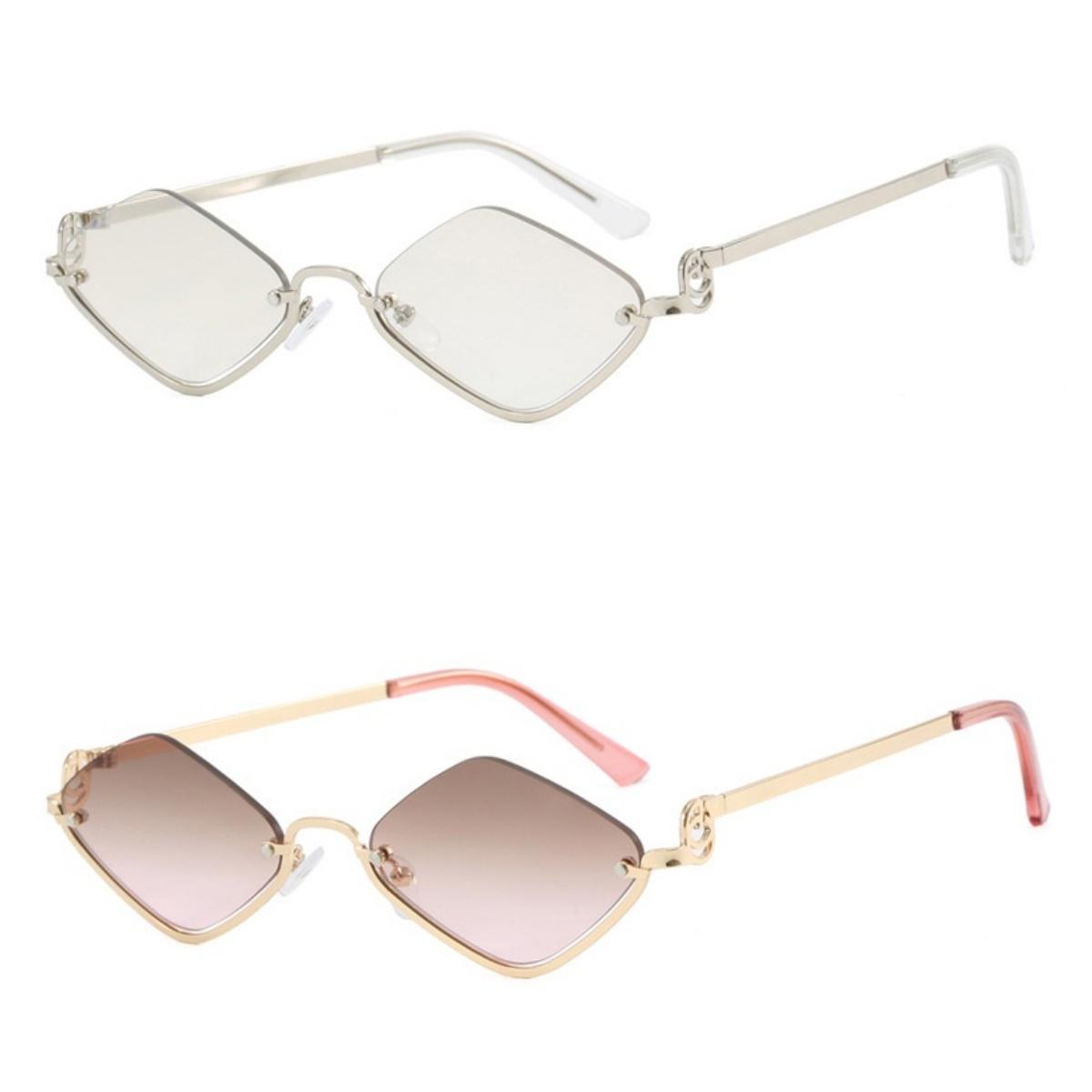 

Metal Half Frame Men S Uv Driving Sunglasses Women S Street Casual Simple Wear Accessories Travel Beach Sunscreen Sunglasses