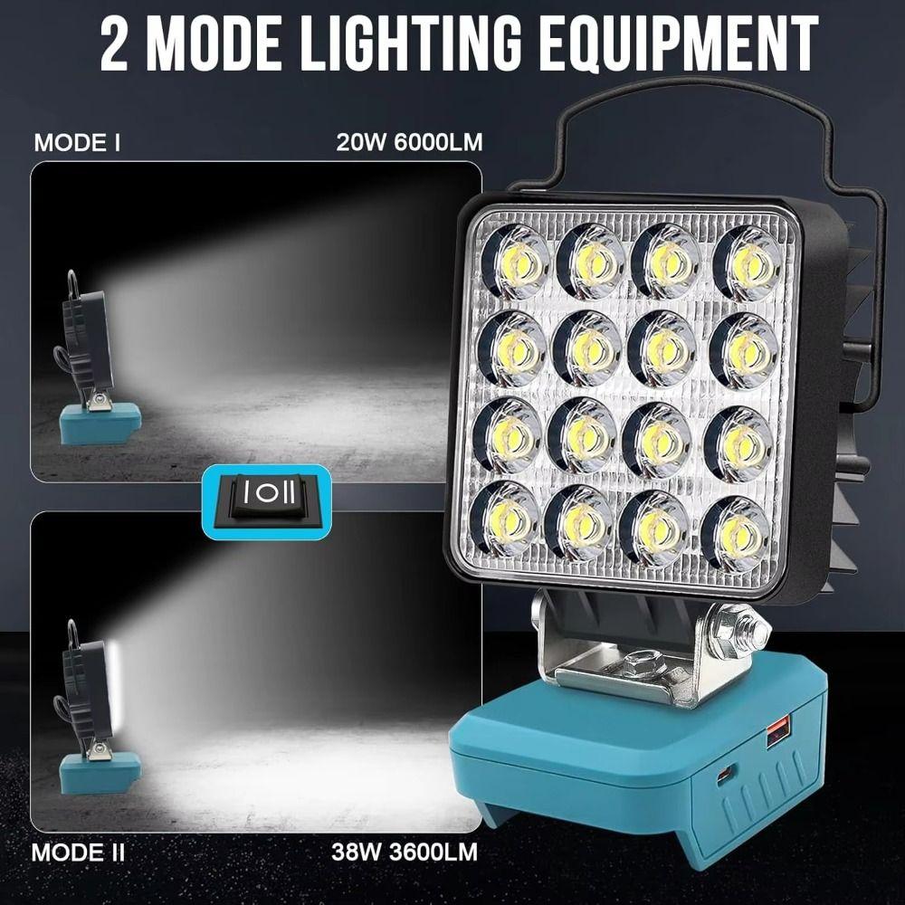 Easy Install Outdoor Work Light USB-C Quick Charge Electric Torch LED Working Lamp Camping Lamp