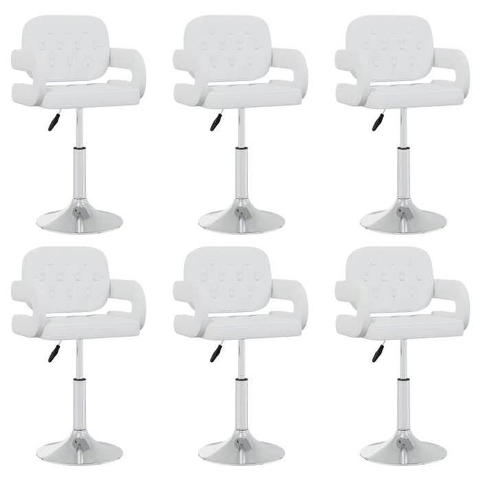 VidaXL Lot de 6 Chaises Pivotantes à Manger, Sièges à Dîner, Chaises de Repas, Meubles de de Salle à Manger Cuisine Maison 3089116