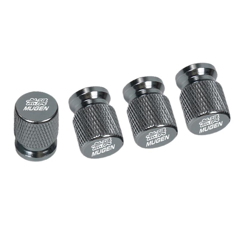 4pcs Car CNC Aluminum Tire Valve Air Port Stem Cover Caps For Honda Mugen Power Civic Accord CRV Hrv Fit Jazz Accessories