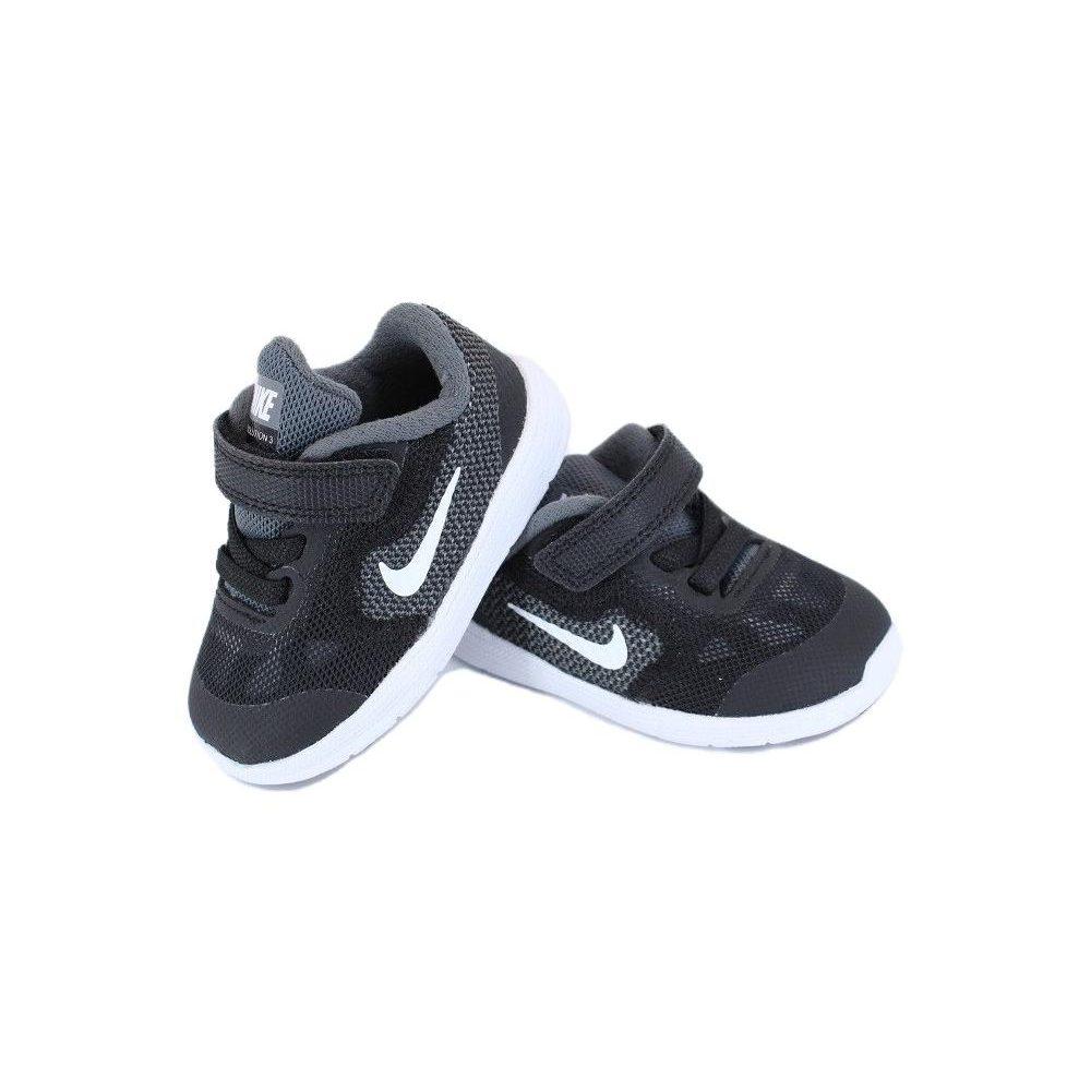Nike REVOLUTION 3 Casual Low Top Toddler Shoes Black Gray Infant And Toddler 819415-001