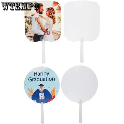 Heat Sublimation Handheld Blank Fans DIY Double-sided Painted Fans for Summer Outdoor Activity Party Decor Fans for Wedding Birthday Christmas