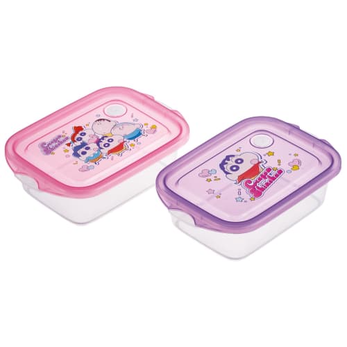 Skater Airtight Storage Containers, Side Dish Containers, 500ml, Antibacterial, Made In Japan, 2-Pack, Crayon Shin-chan Design, 25 Pieces, FCN2WAG-A
