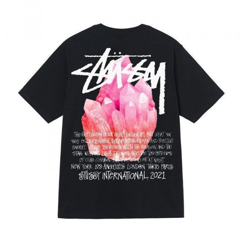 Grenzüberschreitende europäische und amerikanische Trendmarken, eine Vielzahl bedruckter Herren- und Damen-Kurzarm-T-Shirts, 220 Gramm lockere Streetwear-T-Shirts
