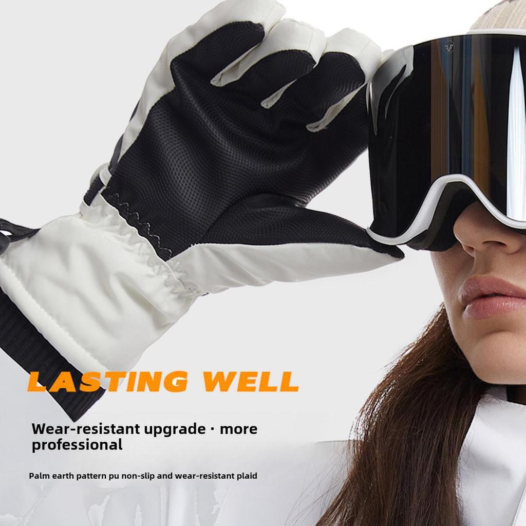 Waterproof Winter Ski Gloves: Warm, Thick, Wear-Resistant, Split-Finger Design for Cycling and Outdoor Use