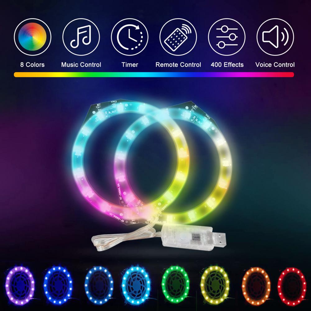 RGB-LED-Lichtleiste für PS5 Slim Disc und Digital Edition, 8 Farben, 400 Effekte, flexibler Farbwechsel-Lampenring für Spielkonsole