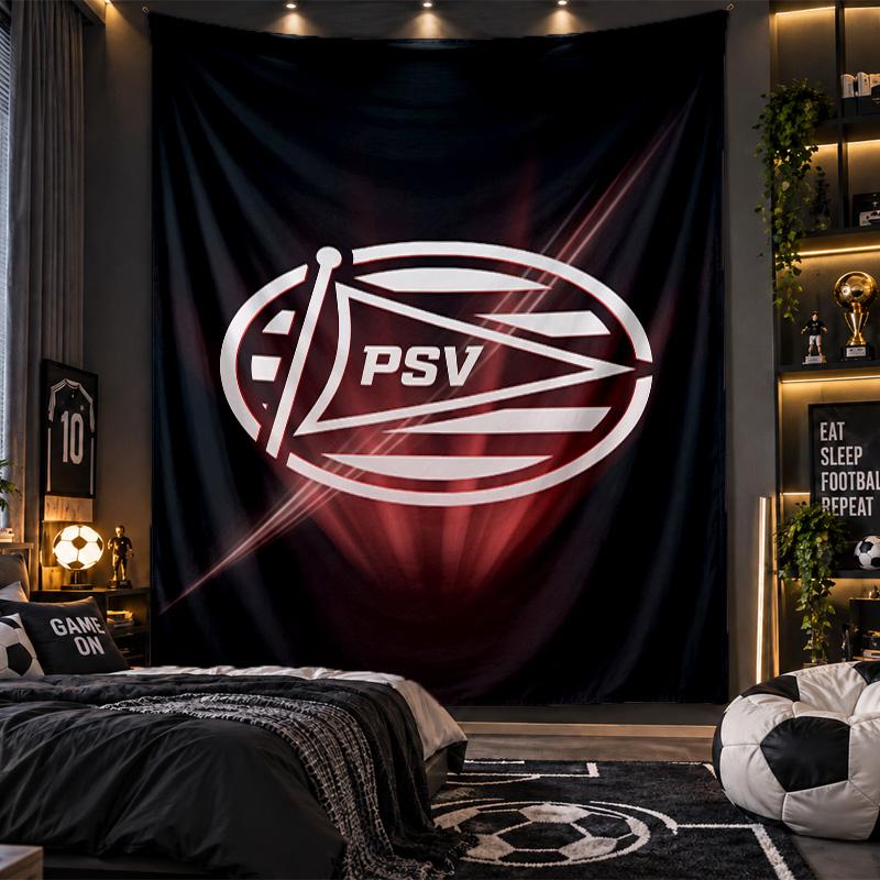 Arazzo da Appendere alla Parete Stampa PSV Eindhoven FC Tessuto per Soggiorno Camera da Letto Decorazione Casa