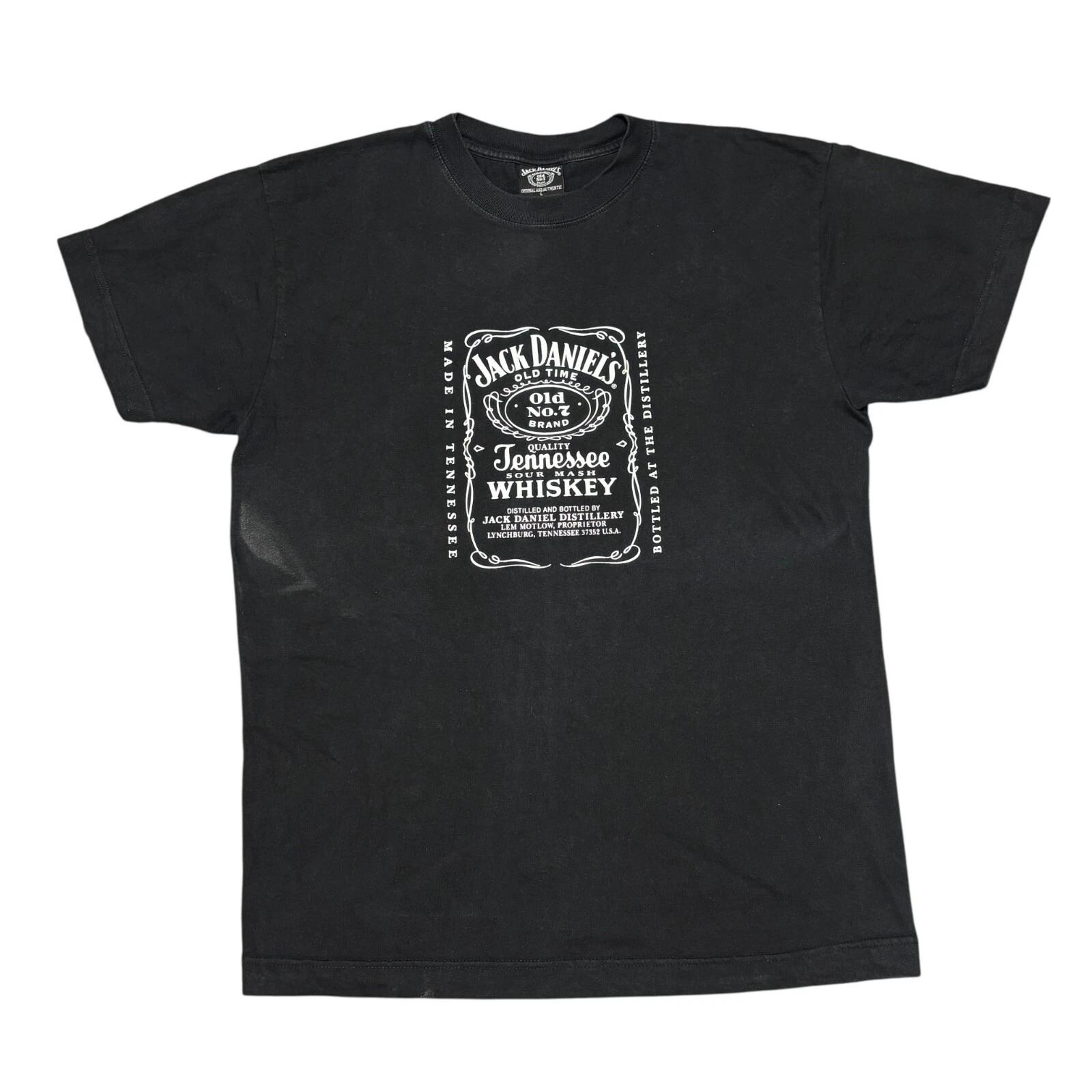 

Vintage Jack Daniels Shirt Large Black Whiskey Alcohol Y2K Graphic Tee Funny 90s 4XL
