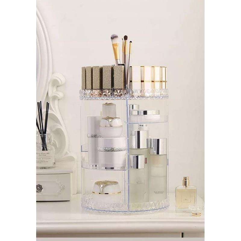 Obrotowy Organizer Na Kosmetyki Do Makijażu Pojemnik Na Biżuterię Perfumy