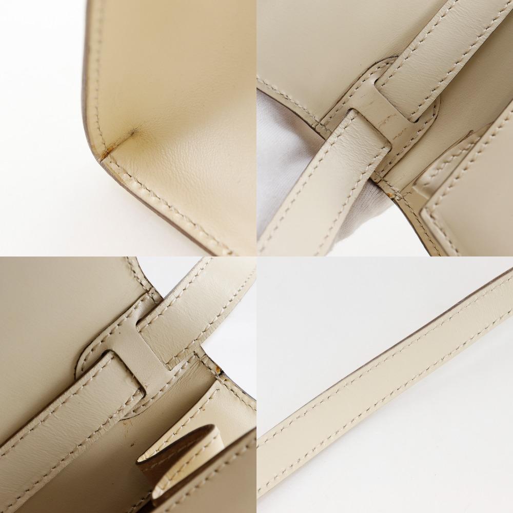 CELINE 2WAYShoulder Handbag vintage White Calfskin Women Used