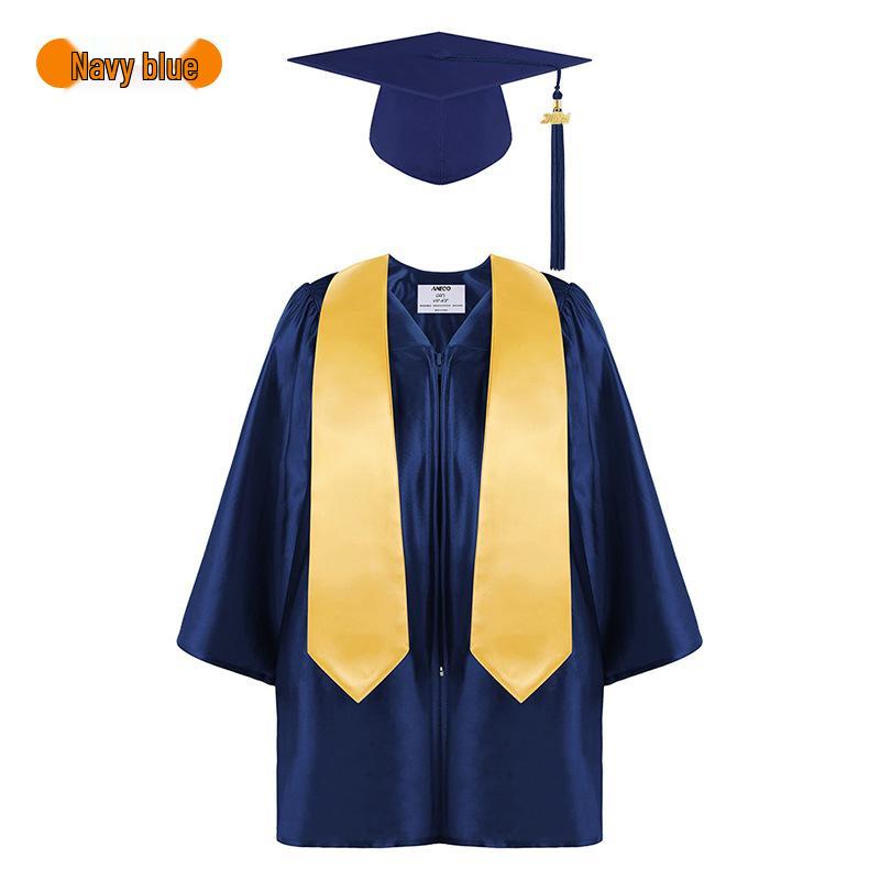 European & American Children's Graduation Gown: Knitted Kindergarten & Elementary School Set for Performances
