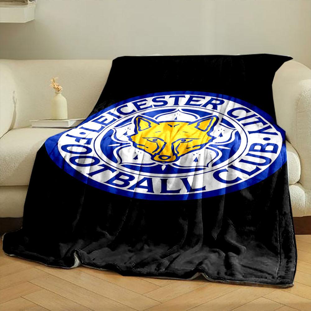 Leicester City FC Logo Blanket print blanket soft and cozy perfect for the living room bed sofa or a nap,gift