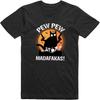 WGC Pew Pew Madafakas Katze Halloween Lustig Stilvoll Neuheit Schwarzes T-Shirt für Herren Größe L