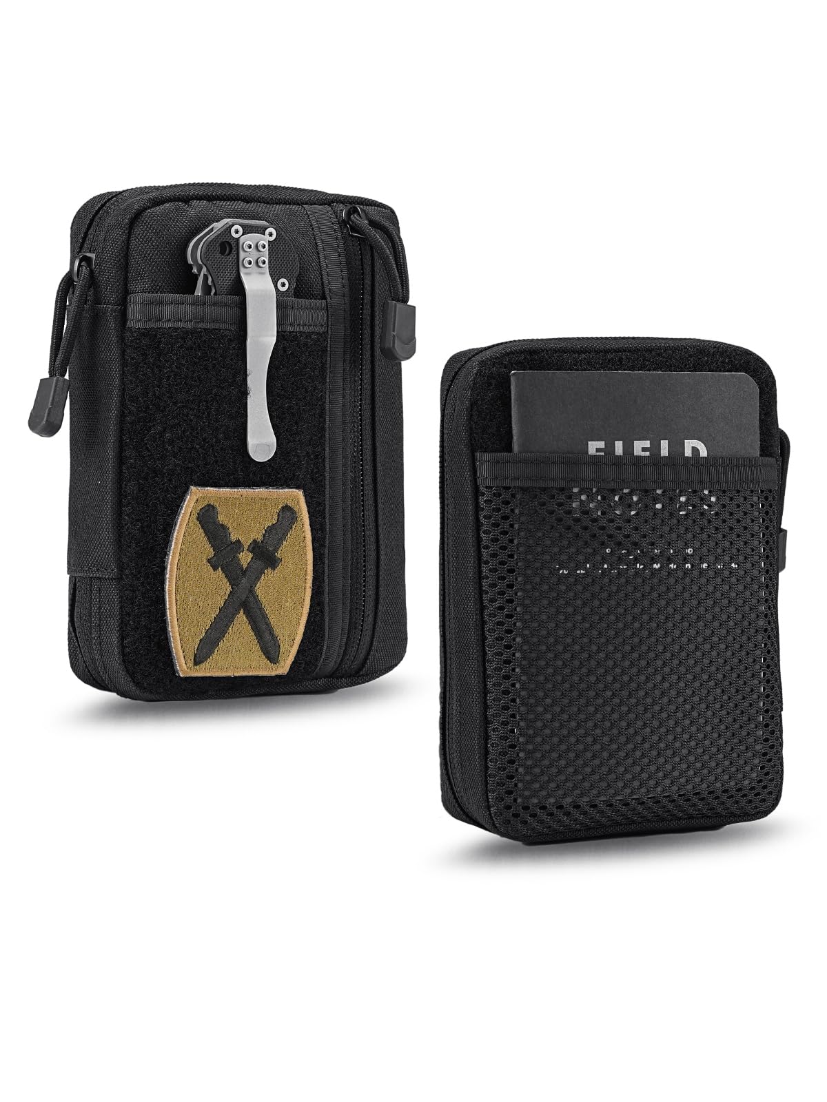 

Sayram SP5 EDC Pocket Small Pocket Organizer with Patch EDC Pouch Organizer with 6 Pockets for EDC Multi Tool Organizer Utility Pouch Tool Bag with чорний