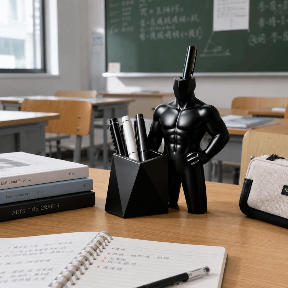 3D Printed Figurine Pen Holder Ornaments Desk Organizer Unique Storage Box Student