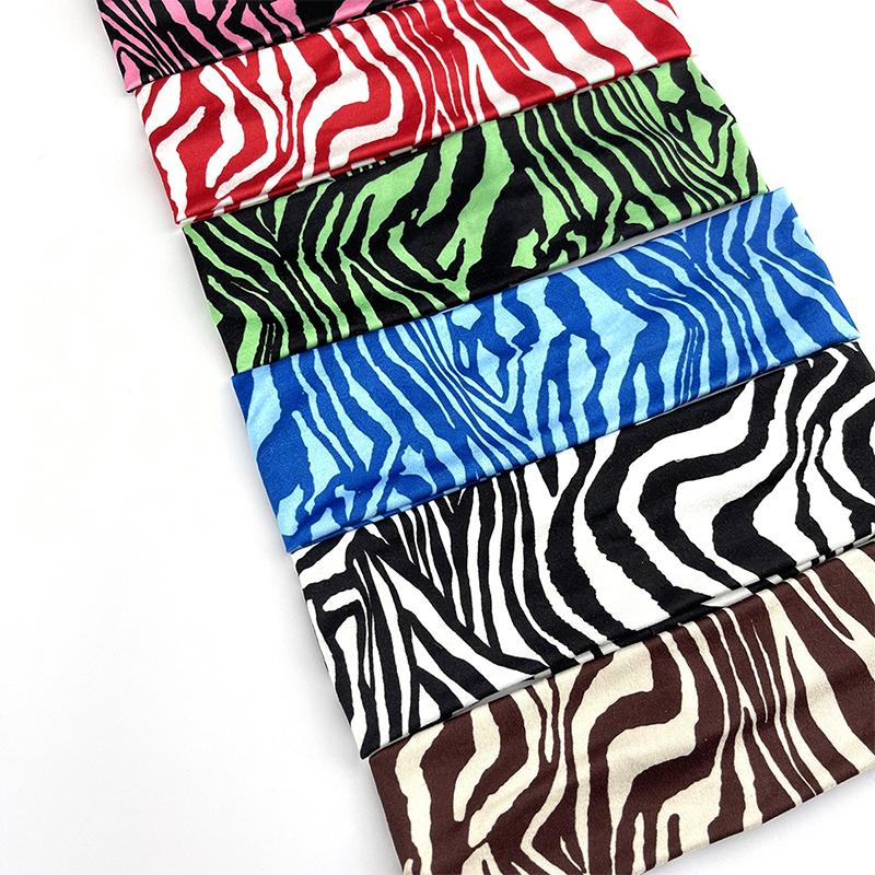 1 ks Módní dámské sportovní čelenky do vlasů Retro styl Zvířecí zebra potisk Čelenka pro každodenní život Street Dance & Výlety