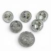 Great CHANEL Button Silver Women Used