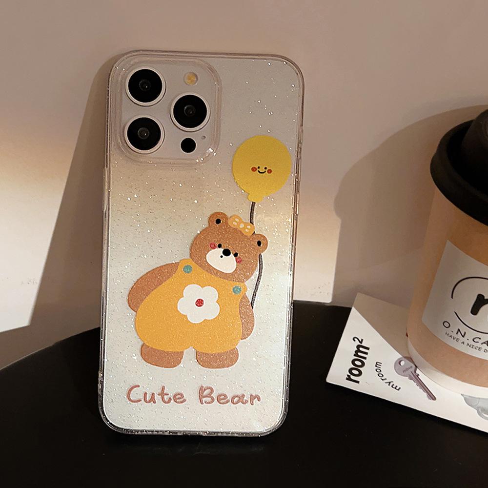 Balloon Cute Bear Case for iPhone 17 iPhone 17 Pro Max