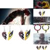 Deadpool Wolverine Best Friends Heart Geometric Alloy Necklace Red Yellow Cartoon Gift
