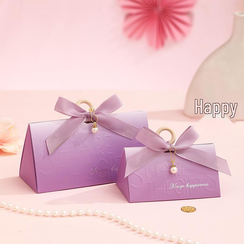 Elegant Purple Wedding Candy Box 2025: New Style Light Luxury for Engagement Party Favors
