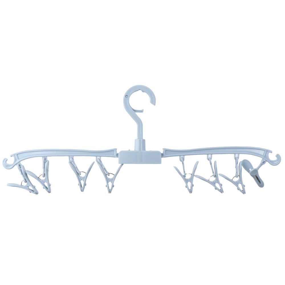 

Plastic Folding Hanger Blue Travel Clothes Hanger Simple Drying Rack Outdoor