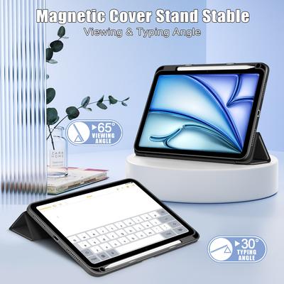 Lederhülle Dreifachständer für iPad Air 11 (2025)/(2024)/Luft (2022)/(2020)/Pro 11 (2022)/(2021)/(2020)/(2018)