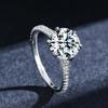 MODIAN Clear 3ct CZ Stone Ring 925 Sterling Silver Crown Rings for Women Wedding Engagement Statement Fine Jewelry