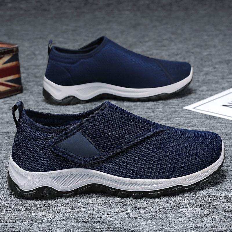 Boty dámské letní síťované prodyšné zahraniční obchod dámské boty ležérní boty suchý zip široká chodidla tlustá chodidla chůze mateřské boty