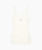 SINOON Rose Embroidered Knit Sleeveless Dress (Cream)